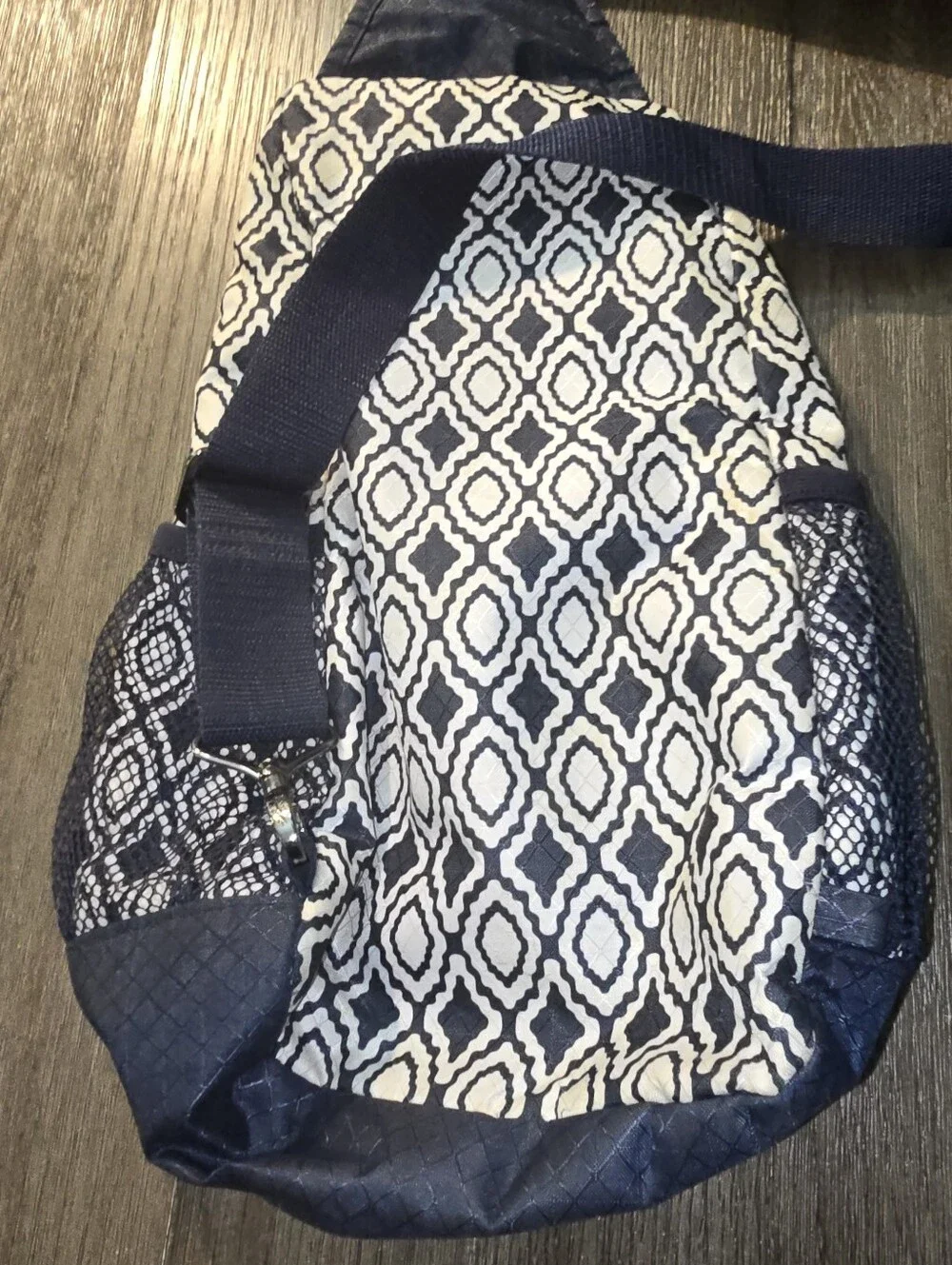 Thirty One Blue/white Shoulder Bag/sling/cross Body